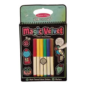 2 For $12 Melissa & Doug Magic Velvet Sticker Set with Colorful Markers